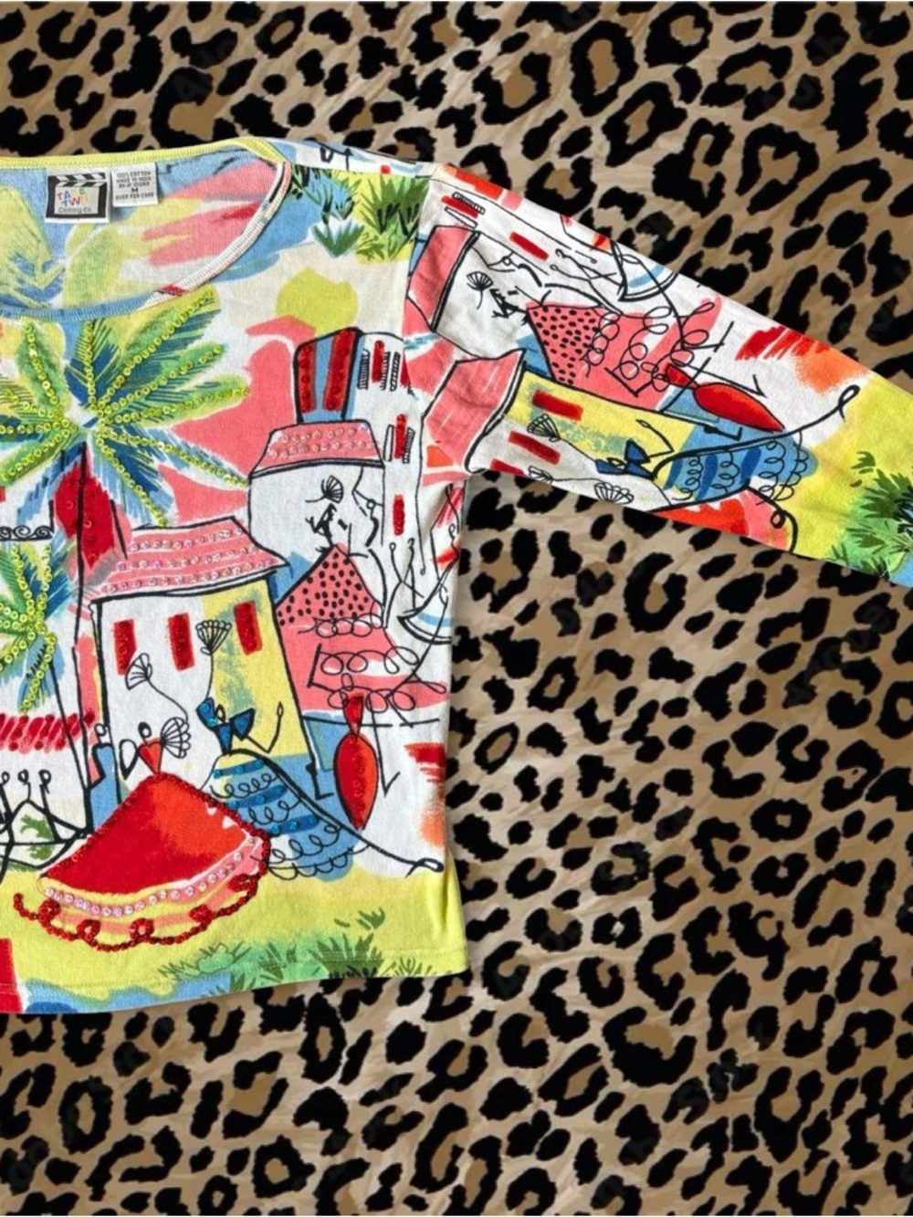 Alto Clothing Co. Multicolor Tropical Print Tee